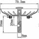 thumbnail image 3 of manual stainless steel strainer 80mm sink drain basket, 3 of 3