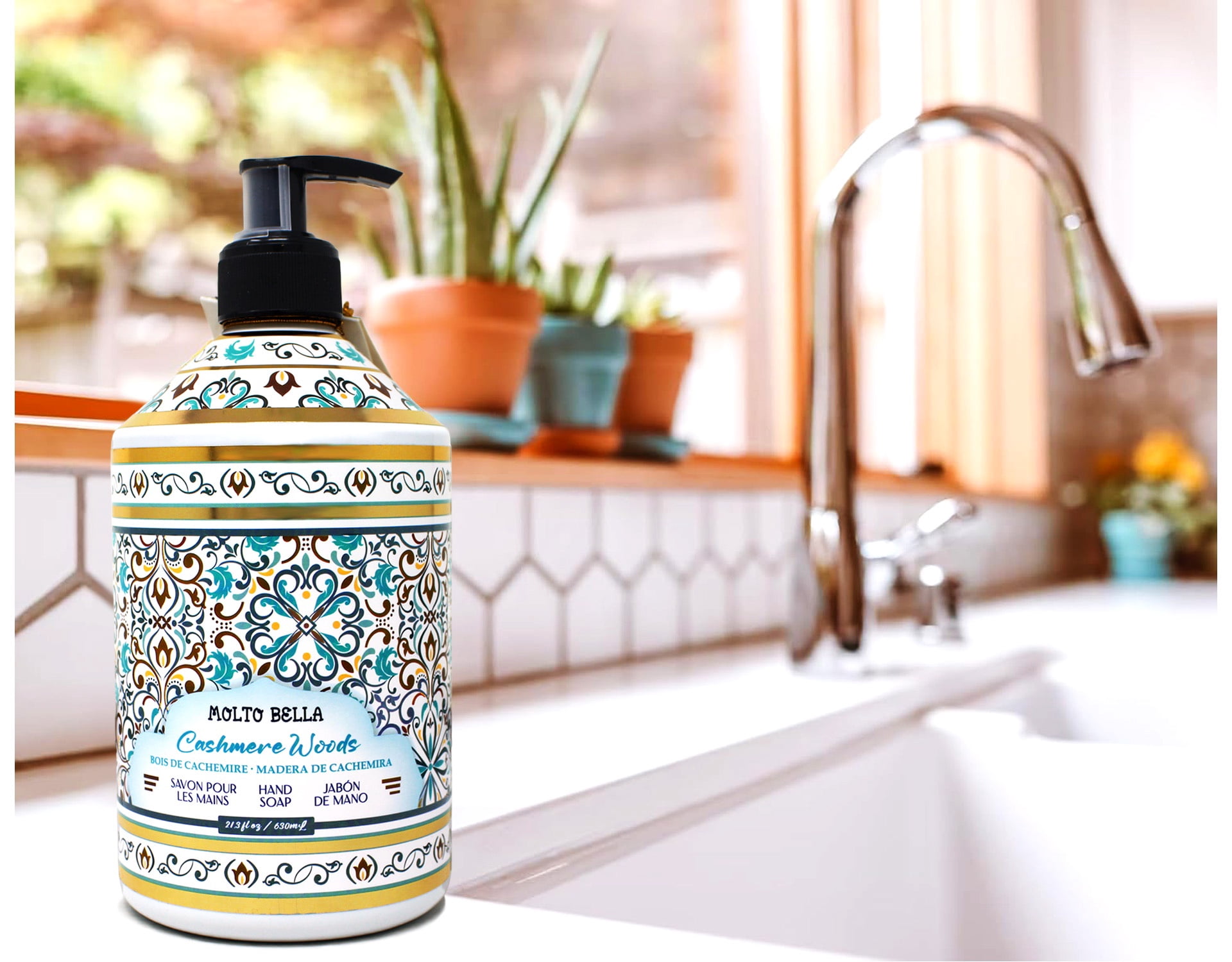 Molto Bella Hand Soap, Cashmere Woods, 21.3 fl oz Pump Bottle 2 Pack