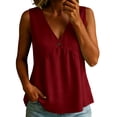 thumbnail image 2 of AGWOLF　Women's Plus Size Tank Tops Loose Fit Square Neck Tunic Blosues Casual Flowy Sleeveless Shirts Boho Beach Outfits Multicolor XXL, 2 of 8