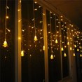 thumbnail image 3 of Guirnalda de luces LED con forma de copo de nieve para cortina, luces de ventana con memoria enchufables y 8 modos para guirnaldas de cortina navideñas, luces de hadas con forma de carámbano, 3 of 5