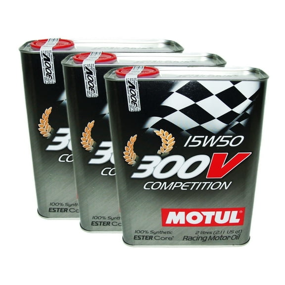 (6L=6.34 QT) MOTUL 300V 15W50 COMPETITION RACING 100% SYNTHETIC ENGINE OIL