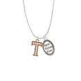 thumbnail image 2 of Delight Jewelry Rose Goldtone Crystal Initial - T - Best Mom Ever Charm Necklace, 2 of 4