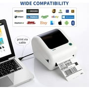 JADENS Shipping Label Printer, Bluetooth 4x6 Thermal Label Printer for Small Business, Support iPhone, Android and Windows
