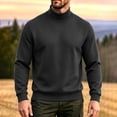 thumbnail image 4 of TKKCS Mens Mock Neck Sweatshirt Regular Fit Pullover Loungewear Long Sleeve Casual Tops Black XL, 4 of 9