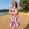 thumbnail image 4 of Balery Makeup Vestidos sueltos de manga corta para mujer, vestidos de verano 2025, vestidos casuales de corte A con vuelo., 4 of 6