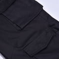 thumbnail image 6 of Women's Tall Wide Leg High Street Straight Tube Pocket Cargo Casual Pants for Plus Size Comfort(Color:Black,Size:XL), 6 of 8