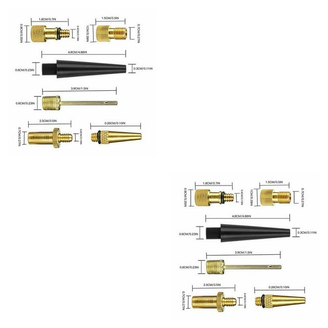 bedienty 26x Bicycle Valves Adapter Copper Set Ergonomic Pump Adapters Combinations Inflator Tool Parts Mountain Bike Use 2Set