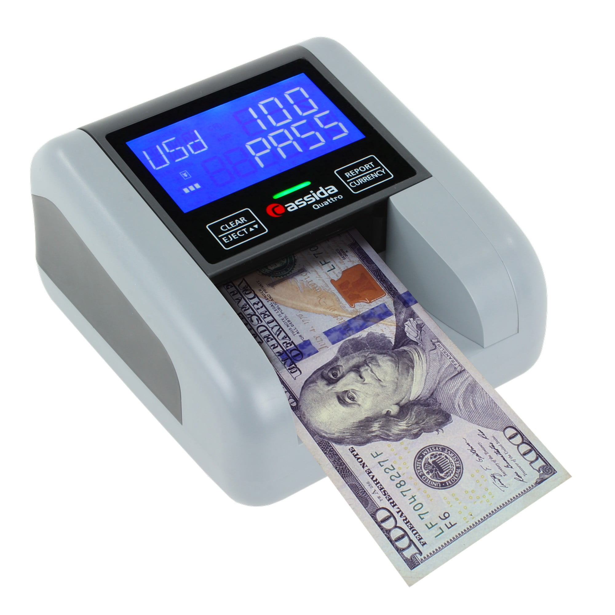 Banknote Bill Detector Denomination Value Counter UV/MG/IR for USD EURO K2Z6 