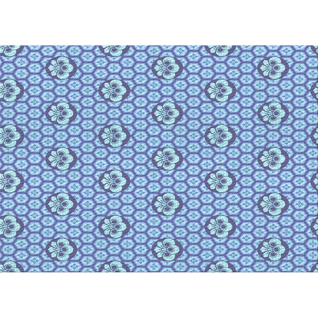 Ahgly Company Tapis d'Intérieur Lavables en Machine, Rectangle Bleu Transitionnel, 3' x 5'