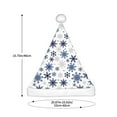 thumbnail image 3 of Rateoe blue Snowflake Prints Pattern Santa Hat Christmas Hats for Adults, Holiday Unisex Velvet Comfort Xmas Hat for Women Men, 3 of 6