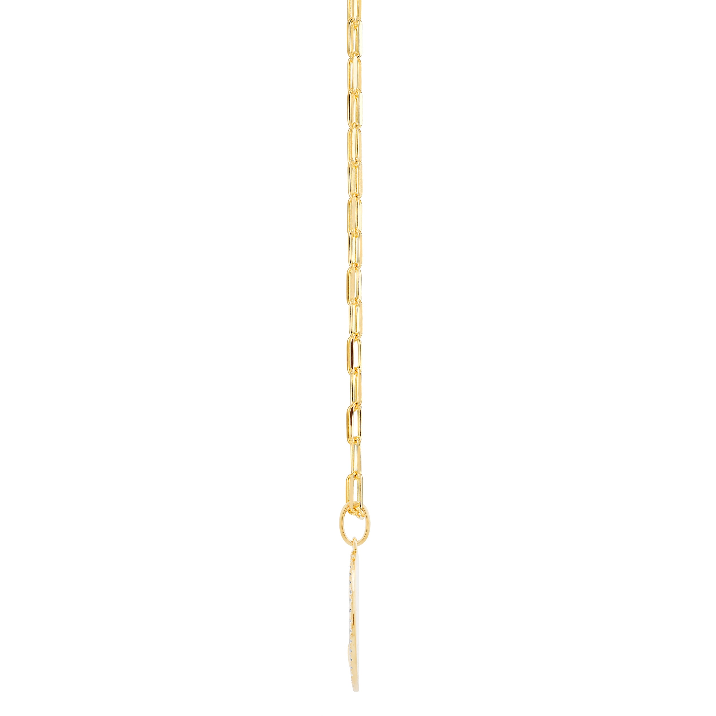 Brilliance Fine Jewelry .10 Carats Diamond Pendant in Sterling Silver and 14K Gold Plate,20"