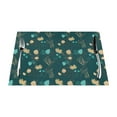 thumbnail image 1 of ZNDUO Placemats, 6 PCS Heat Resistant Stain Resistant Woven PVC Insulation Placemats, Durable Washable Elegant Table Mats for Dining-Green Vintage Flowers, 18"x12", 1 of 6