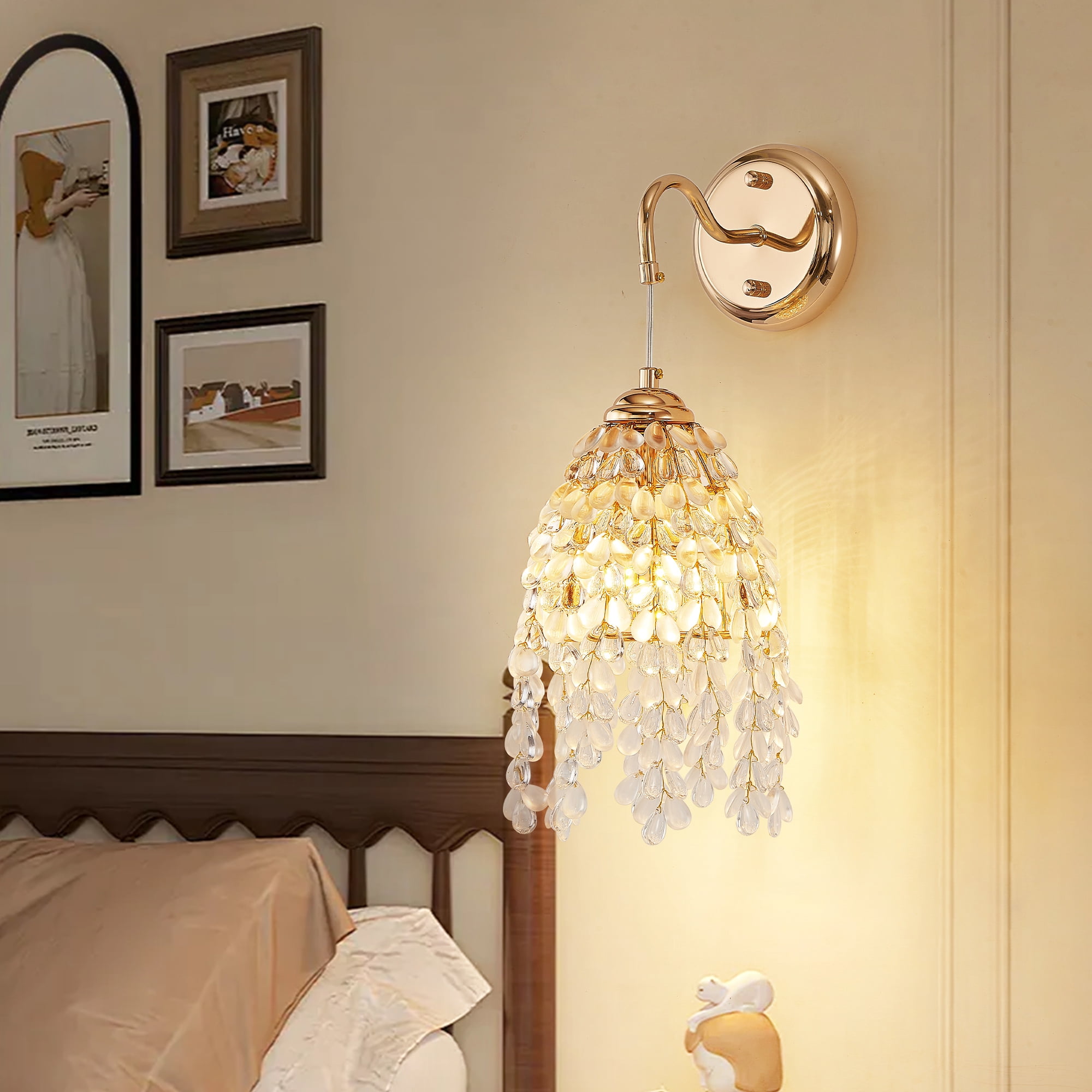 Wall Sconces Set of Two,Wall Light Fixtures for Living Room Hallway Corridor and Bedroom,0-60W Max Excluding Light Sources E12*2