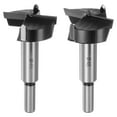 thumbnail image 1 of Unique Bargains 2 Packs 45mm 48mm (1-3/4' 1-7/8') Tungsten Carbide Wood Hinge Drilling Forstner Drill Bit Set, 1 of 5