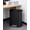 black, variant on TEQIN Bathroom Trash Can With Lid Soft Close, Step Pedal, 60L / 16 Gallon Stainless Steel Garbage Can Step-On Kitchen Metal Trash Bin For Kitchen, Bathroom, Living Room