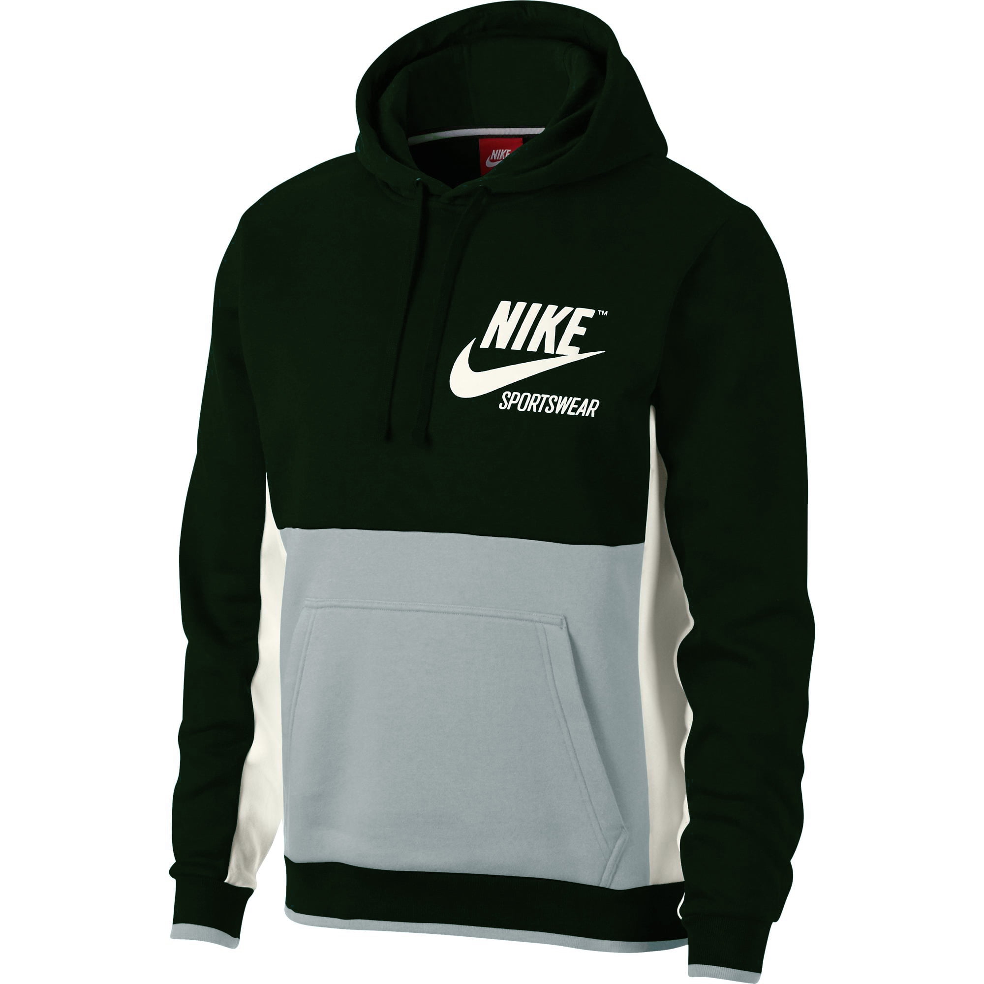 Nike - Nike Archive Men's Longsleeve Pullover Hoodie Outdoor Green/Light Pumice/Sail 932457-332 