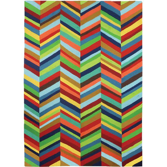 RNK Shops Colorful Chevron Indoor/Outdoor Rug 4'x6' Personalized