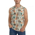 thumbnail image 2 of Goofa Squirrels and Trees Printed Men's Sleeveless T-Shirt - Athletic Gym Workout Tank Top for Men - Moisture-Wicking, UPF 30+ Quick-Dry Muscle Tee-XX-Large, 2 of 8
