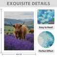 thumbnail image 3 of Diamond Art Kits for Adults - 5d Brown Bovines Lavender Field Scene Diamond Painting for Adults, Diamond Art for Adults Beginners, Diamond Painting Kits for Adults for Home Wall Decor, 3 of 7