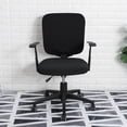thumbnail image 4 of Elastic Slipcovers for Computer Chairs, Seat Covers for Swivel Chairs, Seat Cushion Protectors for Comfort Chairs, Office Chair Covers for Computers,Black, 4 of 10