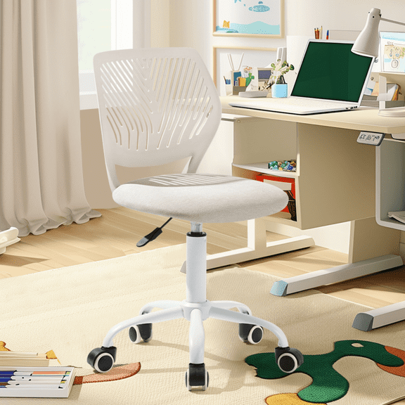 Homy Casa Adjustable Kids Desk Chair, Ergonomic Student Chair for Study, School or Bedroom, Almond