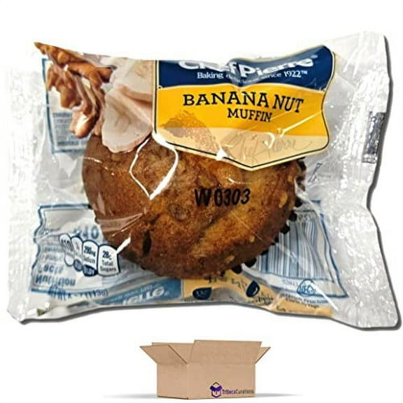 Chef Pierre Banana Nut Muffins Individually Wrapped Value Pack | 4 Ounce | Pack of 12