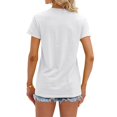 thumbnail image 5 of Povozer Women's T Shirt Graphic Tunic Tops Sweatshirts(White,2XL), 5 of 5