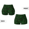 thumbnail image 3 of Rocae Green Bright Web with Spiders for Women's Quick-Dry Running Shorts,Ladies Active Athletic Apparel Yoga Workout Gym Running Volleyball Spandex Shorts Small, 3 of 9