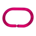 thumbnail image 2 of Clear Pink Plastic Shower Curtain Rings - Set of 12, 2 of 5