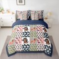 thumbnail image 2 of Homewish Kawaii Cartoon Dachshund Twin Bedding Sets 7-Piece for Kid, Vintage Buffalo Patchwork Bedding Comforter Set, Cute Dog Pug Reversible Sheet Sets, Luxury Bedroom Decor, 2 of 7