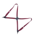 thumbnail image 2 of Polyester Men Women Brace Fashionable Replacement Portable Stylish Adjustable Elastic Back Braces with 2 Clips Wine Red, 2 of 10
