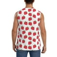 thumbnail image 4 of Haiem Men's Cartoon Strawberry Print Tank Tops Summer Sleeveless Cut Off Workout T-Shirts Fitness Vest Athletic Undershirts-3X-Large, 4 of 8