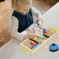 thumbnail image 5 of Deal Sale! Wooden Bead Clamp Game Color Matching And Classification Game Wooden Nail Board Bead Game Counting Fine Action Skill Education 13.0"X6.7"X2.4" Birthday Gift, 5 of 7