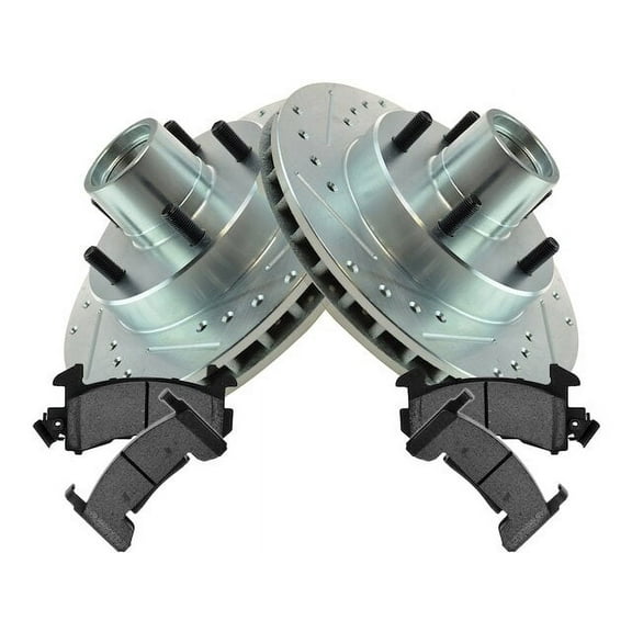 Front Brake Pad and Rotor Kit - Compatible with 1982 - 1995 Chevy S10 RWD 2.2L 4-Cylinder 1983 1984 1985 1986 1987 1988 1989 1990 1991 1992 1993 1994