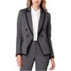 thumbnail image 2 of Tahari - Chaqueta con doble botonadura y ribete en contraste para mujer, gris, 8 Tahari doble botonadura, 2 of 2