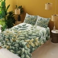 thumbnail image 2 of Ambesonne Eucalyptus Leaves Fitted & Top Sheet Set with Shams, Bold Branches, Laurel Green Eggshell, 2 of 5