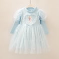 thumbnail image 1 of Frozen Elsa princesa falda punto niñas otoño vestido de manga larga niña mullido malla vestido falda mostrar vestido regalo de Navidad para niños 100cm zhangmengya CONDUJO, 1 of 2