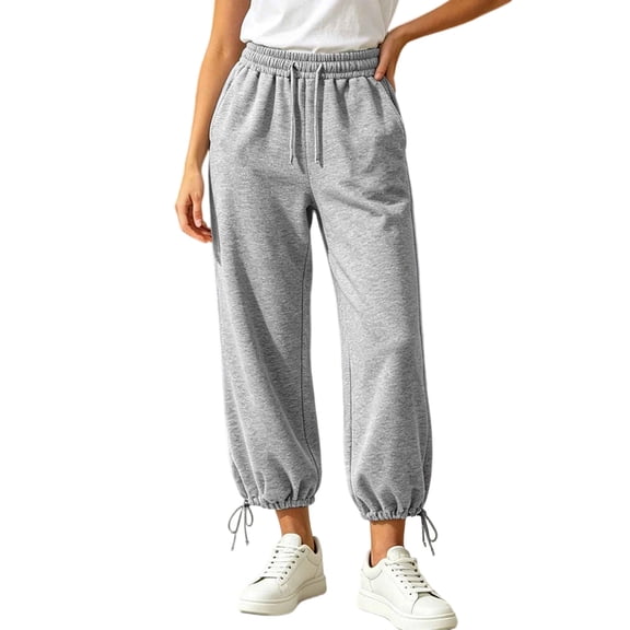CQONEPT Womens Sweatpants High Waist Lounge Casual Joggers Drawstring Cuffs Athletic Lounge Pants Workout Casual Trousers with Pockets