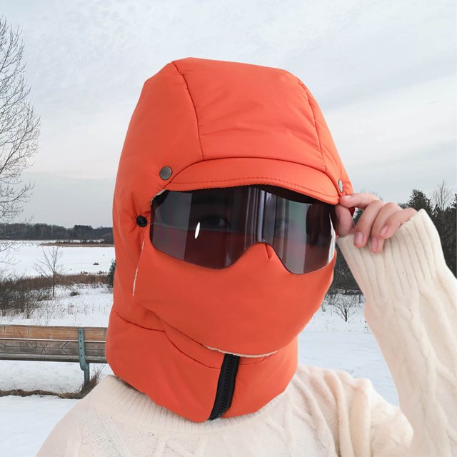 ddioayh Clearance Windproof Coverage Outdoor Riding Mask With Glasses Face Mask Winter Windproof Hat