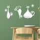 thumbnail image 2 of Matsuzay Calcomanía de pared de gato de 6 piezas, efecto reflectante Flexible, decoración de pasillo autoadhesiva para decoración de fondo Decoración del hogar, 2 of 6