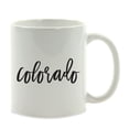 thumbnail image 1 of Koyal Wholesale Black Calligraphy Colorado US State Ceramic Coffee Mug, 1 of 1