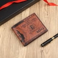 thumbnail image 2 of vlrwzc Dark Brown Mens US $100 Dollar Bill Leather Bifold Card Holder Wallet Handbag Purse Leather Credit Card Photo Holder, 2 of 7