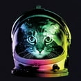 thumbnail image 3 of Tee Hunt Space Cat T-Shirt Astronaut Kitten Neon Galaxy Shirt, Hot Pink, X-Large, 3 of 5