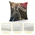 thumbnail image 4 of Orinice  Police Scene Throw Pillow Cushion Cover, Scene with Chalk Outline Evidence Markers Detective and Police Investigation, Decorative Square Accent Pillow Case White, 4 of 5