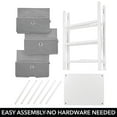thumbnail image 6 of mDesign 3 Drawer Foldable Fabric and Wood Dresser Storage Unit - Gray/White, 6 of 8