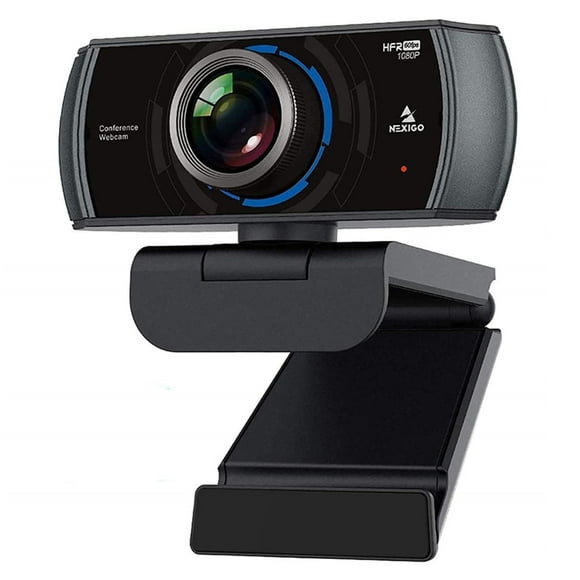 NexiGo N980P Webcam 1080P 60FPS avec Microphone et Contrôle Logiciel, Caméra d'Ordinateur USB, Micros à Double Réduction de Bruit Intégrée, 120 Pieds de Large