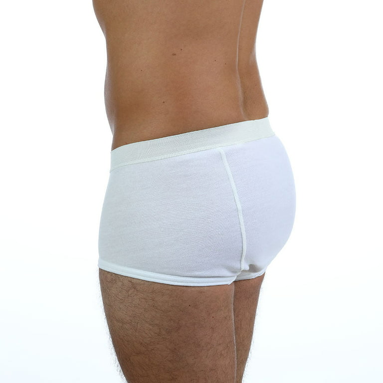 Mens' 100% Cotton Briefs With 6 Ply Absorbent/Water-Proof, Integrated  Crotch To Back Panel Style # M002