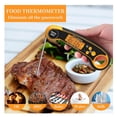 thumbnail image 4 of Termómetro digital impermeable de lectura instantánea para carne, ideal para asar y cocinar. naranja, 4 of 9