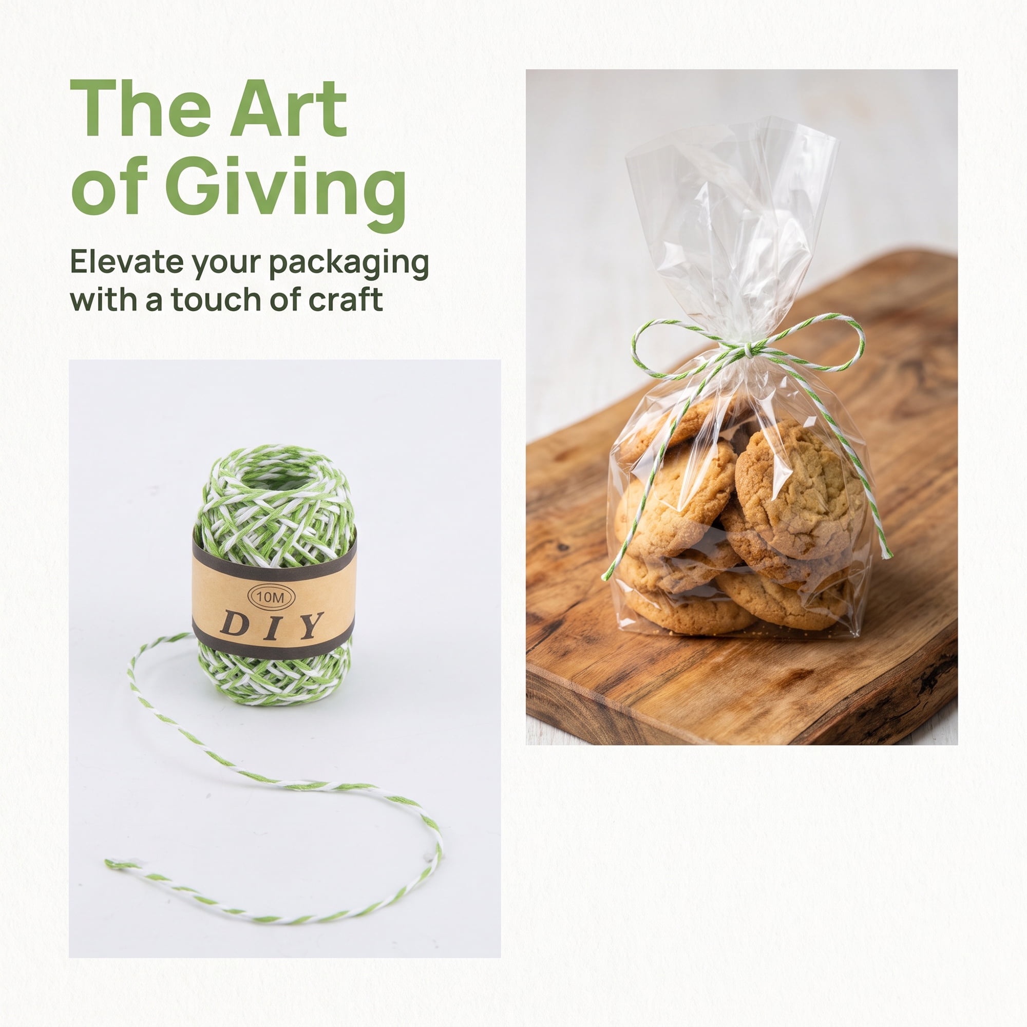 Unique Bargains Twine for Gift Wrapping and Crafting Uses Green 10 Meters