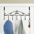 thumbnail image 5 of 4 Pack Over The Door Hook, Organizer Rack, Hanging for Coats Hats Towels,7 Hooks, 5 of 10